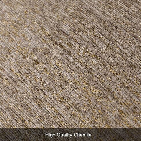 STONECREST Recliner Chair Cover, Chenille Slipcover, Stay in Place (Lightbrown, 23" Regular Recliner) in Kuwait