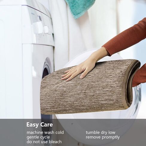 STONECREST Recliner Chair Cover, Chenille Slipcover, Stay in Place (Lightbrown, 23" Regular Recliner) in Kuwait