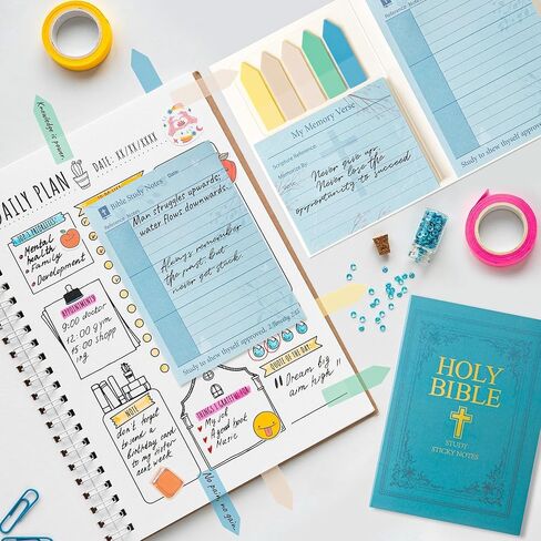 L1 -Rabe Easter Holy Bible Study Notes ، Blue Pink Sunday School Cross Christian Bible Notes ، 400 SHOETS HOLES TARDER ASSION STREANGE NOURNIS in Kuwait