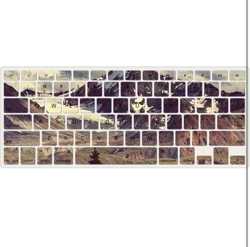 Hard Case and Keyboard Cover for MacBook Pro 13 Inch, Tropical Plants Design (Mountain Landscape) in Saudi Arabia