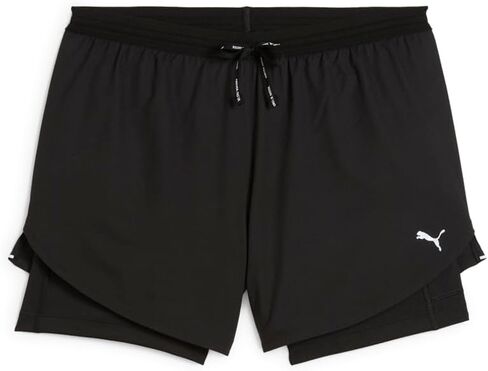 PUMA Womens Run Ultraweave 2In1 4 Inch Shorts Casual Bottoms Casual - Black in Saudi Arabia
