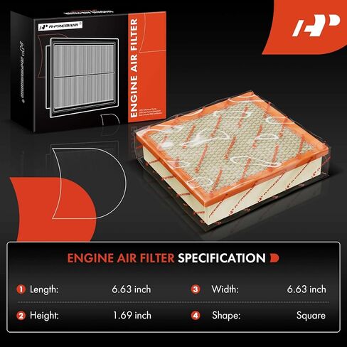 فلتر هواء محرك A-Premium 2-PC متوافق مع شيفروليه كامارو 1985 1986 1987 1988 1989 1990 1991 1992 1993 1994 1995، 2.8L 5.0L 5.7L، لوحة مرنة، استبدال # 25043246 in Saudi Arabia
