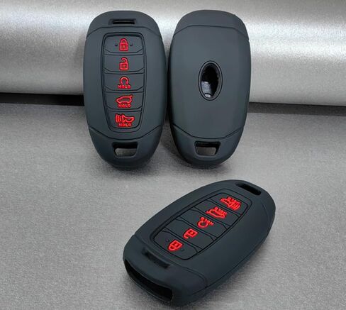 Silicone Rubber Key Fob Cover Compatible with 2020 2021 2022 Hyundai Palisade 2020-2023 Elantra ( Keyless Push Start 5 Button ) in Saudi Arabia