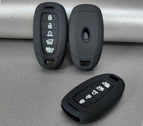Silicone Rubber Key Fob Cover Compatible with 2020 2021 2022 Hyundai Palisade 2020-2023 Elantra ( Keyless Push Start 5 Button ) in Saudi Arabia