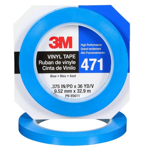 شريط فينيل 3M 92385 471 أزرق، 1/8 بوصة × 36 ياردة. 5.2 مل in Kuwait
