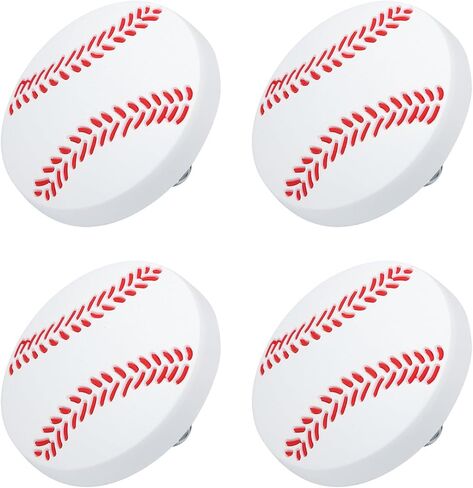 4pcs ’ Room Cartoon Baseball Cabinet Handles Drawer Pull Knobs Single Hole Furniture Accessories for Wardrobe and Cupboard in Kuwait
