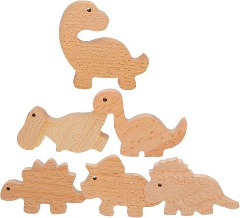 Wooden Dinosaur Drawer Knobs 6pcs Set with Screws Decorative Animal Cabinet Pulls for ’ Dressers Nursery Room Drawer Handles in Kuwait