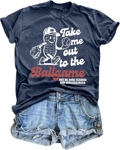 Take Me Out to The Ballgame Shirts for Women Baseball Tshirt in Saudi Arabia