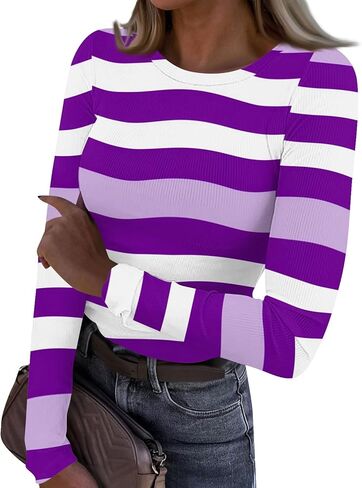 Basic Long Sleeve Shirts for Women Slim Fit Ireland Clover Print Tops Tight Cute Heart Pattern Going Out Tops in Saudi Arabia