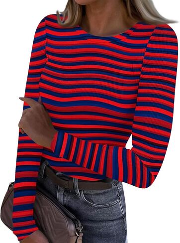 Basic Long Sleeve Shirts for Women Slim Fit Ireland Clover Print Tops Tight Cute Heart Pattern Going Out Tops in Saudi Arabia