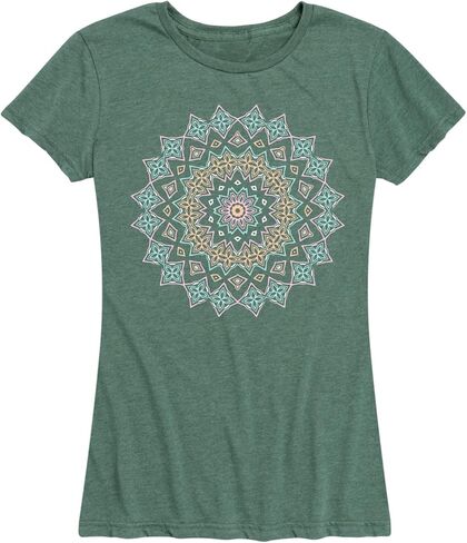 Instant Message - Pastel Decorative Mandala Mandala - Women's Short Sleeve Graphic T-Shirt in Kuwait