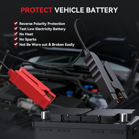 مشبك اختبار بطارية BT900 اللاسلكي من iCarsoft، 100-2000 CCA تحميل 9V-30V مشبك اختبار بطارية السيارة مع اختبار البطارية/اختبار التدوير/اختبار الشحن لسيارة شاحنة دراجة نارية ATV SUV قارب يخت in Saudi Arabia
