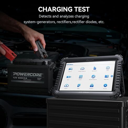 مشبك اختبار بطارية BT900 اللاسلكي من iCarsoft، 100-2000 CCA تحميل 9V-30V مشبك اختبار بطارية السيارة مع اختبار البطارية/اختبار التدوير/اختبار الشحن لسيارة شاحنة دراجة نارية ATV SUV قارب يخت in Saudi Arabia