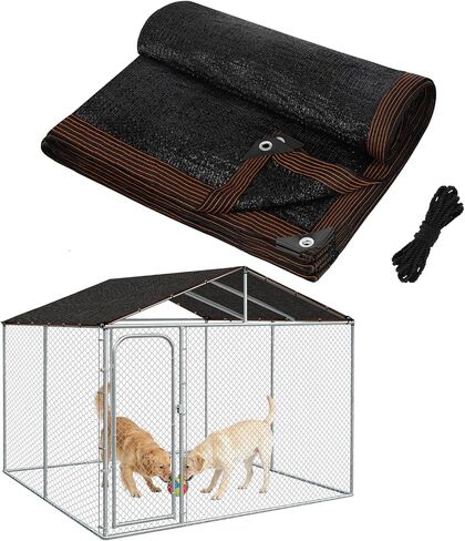 غلاف الكلب الكلب عالي الكثافة- 10 × 13 قدمًا لوحة الظل للترقية ، قفص الكلب قفص الشمس تظليل القماش الشبكي الشبكي مع حبل للمنزل في الهواء الطلق in Kuwait