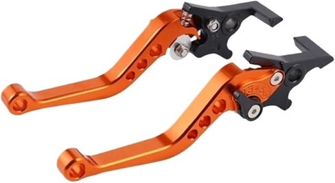 Motorcycle Double Disc Brake Universal CNC Aluminum Handle Lever Modification Accessories(Orange) in Saudi Arabia