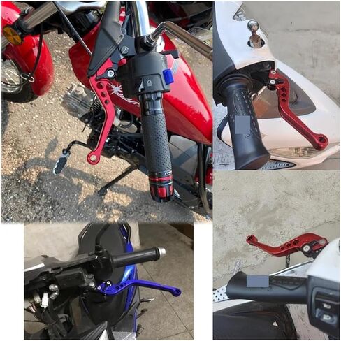 Motorcycle Double Disc Brake Universal CNC Aluminum Handle Lever Modification Accessories(Orange) in Saudi Arabia