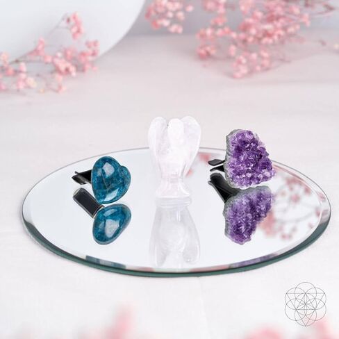 Conscious Items Guardian Angel Crystal Car Kit with Real Amethyst Cluster, Clear Quartz Angel, & Apatite Heart, Protective Crystal Car Vent Clips for Driving Calm, Positive Energy & Road Confidence in Kuwait