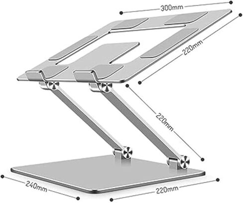 Aluminum Alloy Stand Foldable Metal Heightened Heat Dissipation Stand Silver(Silver) in Saudi Arabia