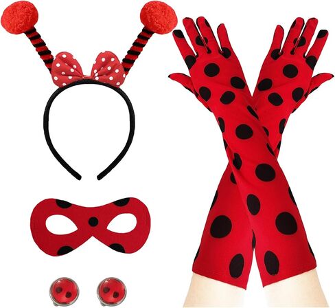 DALJIAFA الهالوين الخنفساء هوائي عقال قناع أقراط قفازات الخنفساء الشعر الأطواق العصابات النساء الحيوان خوذة هيرباند رئيس Boppers تأثيري اللباس حفلة تنكرية مهرجان عيد ميلاد حزب الملحقات in Kuwait