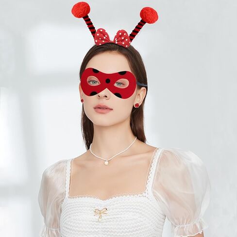 DALJIAFA الهالوين الخنفساء هوائي عقال قناع أقراط قفازات الخنفساء الشعر الأطواق العصابات النساء الحيوان خوذة هيرباند رئيس Boppers تأثيري اللباس حفلة تنكرية مهرجان عيد ميلاد حزب الملحقات in Kuwait