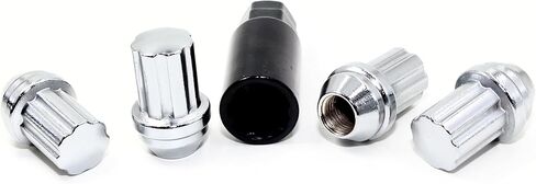 Set of 4 Veritek 14x1.5mm 1.8 Inch 22mm Key Hex Chrome Large Acorn Conical Seat Anti Theft Security Wheel Locks for Buick Cadillac Chevy Chevrolet GMC Factory Wheels VPE-NFD-L in Saudi Arabia