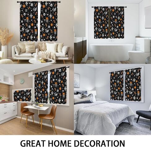 Coxila Kids Boys Window Curtains for Bedroom 42 x 63 Inch Rod Pocket Sports Football Basketball Baseball Soccer Cartoon Ball Black Gamer Home Teen Living Room Treatment Set of 2 Curtain Panels Drapes in Kuwait