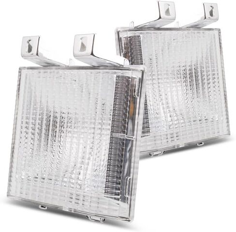 KarParts360 لـ 1983-1988 Chevy Blazer زوج أضواء الحديقة/الإشارة للسائق ووحدة جانب الركاب مع مصابيح أمامية رباعية GM2520110 GM2521110 - يستبدل 918045 918046 in Saudi Arabia