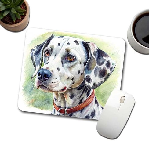 Dalmatian Dog Illustration Low Profile Mouse Pad Mat in Kuwait