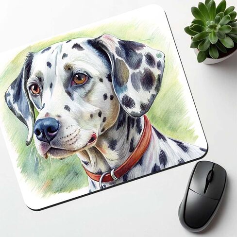Dalmatian Dog Illustration Low Profile Mouse Pad Mat in Kuwait