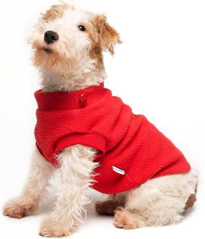 Fleece Puppy Sweater,Warm Pullover Fleece Dog Jacket with D-Ring,Winter Small Dog Sweater Coat,Cold Weather Dog Clothes for Small Dogs Teacup Dog Chihuahua Yorkie Boy or Girl-Blue-Grey S in Saudi Arabia