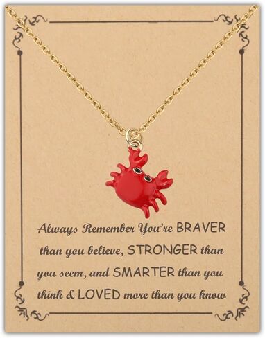BNQL Crab Necklace for Women Crab Lover Gift Sea Animal Lover Gifts Beach Vacation Souvenir Gifts Beach Necklaces Jewelry Gift in Saudi Arabia