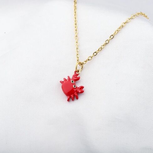 BNQL Crab Necklace for Women Crab Lover Gift Sea Animal Lover Gifts Beach Vacation Souvenir Gifts Beach Necklaces Jewelry Gift in Saudi Arabia
