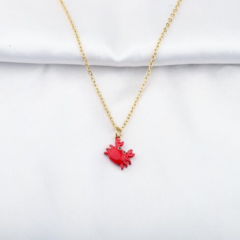 BNQL Crab Necklace for Women Crab Lover Gift Sea Animal Lover Gifts Beach Vacation Souvenir Gifts Beach Necklaces Jewelry Gift in Saudi Arabia