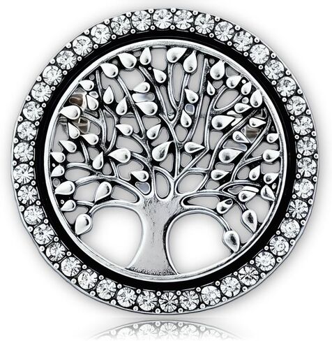 Gold Tree of Life Brooch Pins Rhinestone Flower Vintage Lapel Badge Brooches for Women Fashion Jewelry Clothing Accessories in Saudi Arabia