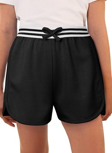 blibean Girls Athletic Shorts Striped Casual Outfit Shorts with Pockets 6-15 Years in Saudi Arabia