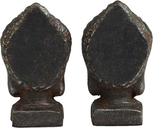 Deco 79 Metal Buddha Bookends with Gold Foil Detail, Set of 2 4" W, 6" H, Gold in Saudi Arabia