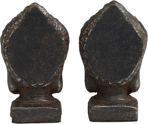 Deco 79 Metal Buddha Bookends with Gold Foil Detail, Set of 2 4" W, 6" H, Gold in Saudi Arabia