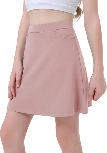 تنانير رياضية للفتيات بطول الركبة، تنانير سباحة لتنس الجولف للفتيات مع جيوب in Kuwait