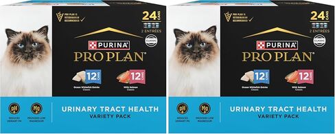 Purina Pro Plan Urinary Tract Health Pate Cat Food Variety Pack, Ocean Whitefish And With Salmon Entrees - (Pack of 24) 3 oz. Cans in Saudi Arabia