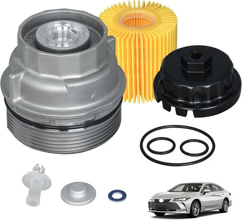15620-31060 Oil Filter Housing Cap Compatible with Toyota Avalon Camry 4Runner Highlander RAV4 Sienna Tundra, Lexus RX350 ES300h LS460 w/Wrench Drain Plug Replace OE 04152YZZA1 1564331050 in Kuwait