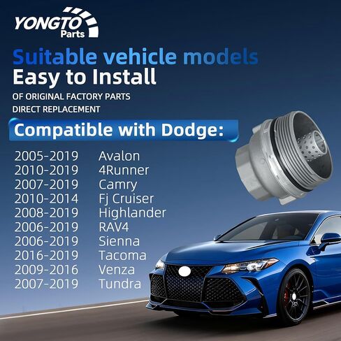 15620-31060 Oil Filter Housing Cap Compatible with Toyota Avalon Camry 4Runner Highlander RAV4 Sienna Tundra, Lexus RX350 ES300h LS460 w/Wrench Drain Plug Replace OE 04152YZZA1 1564331050 in Kuwait