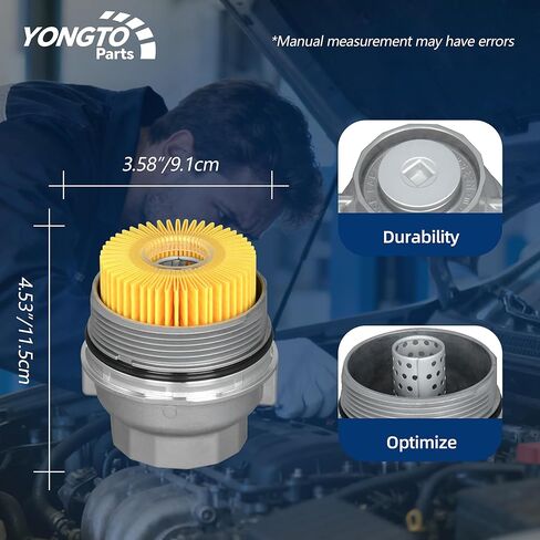 15620-31060 Oil Filter Housing Cap Compatible with Toyota Avalon Camry 4Runner Highlander RAV4 Sienna Tundra, Lexus RX350 ES300h LS460 w/Wrench Drain Plug Replace OE 04152YZZA1 1564331050 in Kuwait