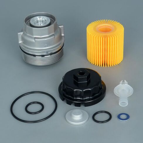 15620-31060 Oil Filter Housing Cap Compatible with Toyota Avalon Camry 4Runner Highlander RAV4 Sienna Tundra, Lexus RX350 ES300h LS460 w/Wrench Drain Plug Replace OE 04152YZZA1 1564331050 in Kuwait