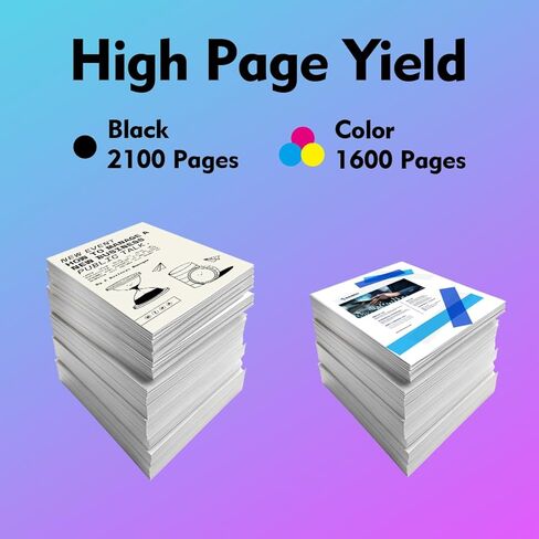 962XL Black Ink Cartridges for HP Printers OfficeJet Pro 9015e 9018e 9025e 9015 9018 9025 9020 9010 Series, Replacement HP962 HP 962 XL Black, Support e Series and HP+ | High Yield 2 Pack in Kuwait