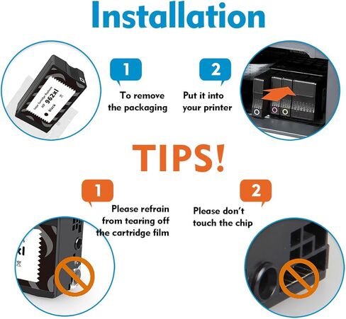 962XL Black Ink Cartridges for HP Printers OfficeJet Pro 9015e 9018e 9025e 9015 9018 9025 9020 9010 Series, Replacement HP962 HP 962 XL Black, Support e Series and HP+ | High Yield 2 Pack in Kuwait