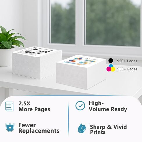 902 XL Ink Cartridges Combo Pack Replacement for HP 902XL(HP902 HP902XL)to use with OfficeJet 6978, 6968, 6958, 6970, 6960, 6975, 6962, 6950, 6954, 6951,6956,6961,6963,6964 Printers (C/M/Y/K, 4 Packs) in Kuwait