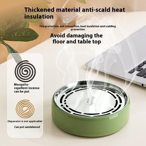 Mosquito Coil Holder with Coil Separator – Incense Holder, Incense Burner Holder, Decorative Intense Holders for Patio, Garden, Camping, and Indoor/Outdoor Use (White) in Saudi Arabia