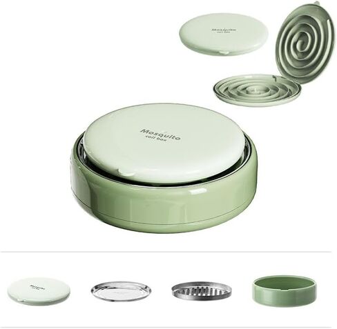 Mosquito Coil Holder with Coil Separator – Incense Holder, Incense Burner Holder, Decorative Intense Holders for Patio, Garden, Camping, and Indoor/Outdoor Use (White) in Saudi Arabia