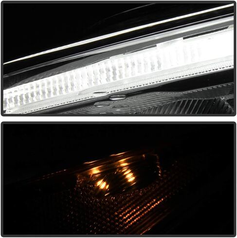 YeewellACANII - For [Halogen Type Chrome Housing w/LED DRL] 2015-2018 Ford Focus Headlight Headlamp Assembly Left Driver Side in Kuwait