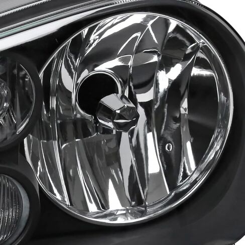 SPEC-D TUNING Black Headlights w/Built-in Fog Lamps Compatible with 1999-2006 Volkswagen Golf MK4 GTI, 2004 R32, 1999-2002 Cabrio, L+R Pair Head Light Lamp Assembly in Kuwait